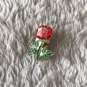Rose enamel pin